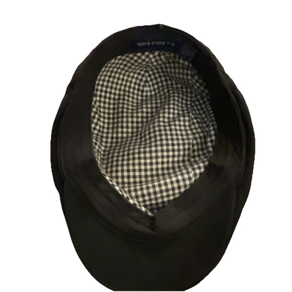 Polo Navy Blue Drivers Cap Hat Golf Hat Embroidered Logo Newsboy‎ L/XL U.S. Polo - Picture 6 of 8